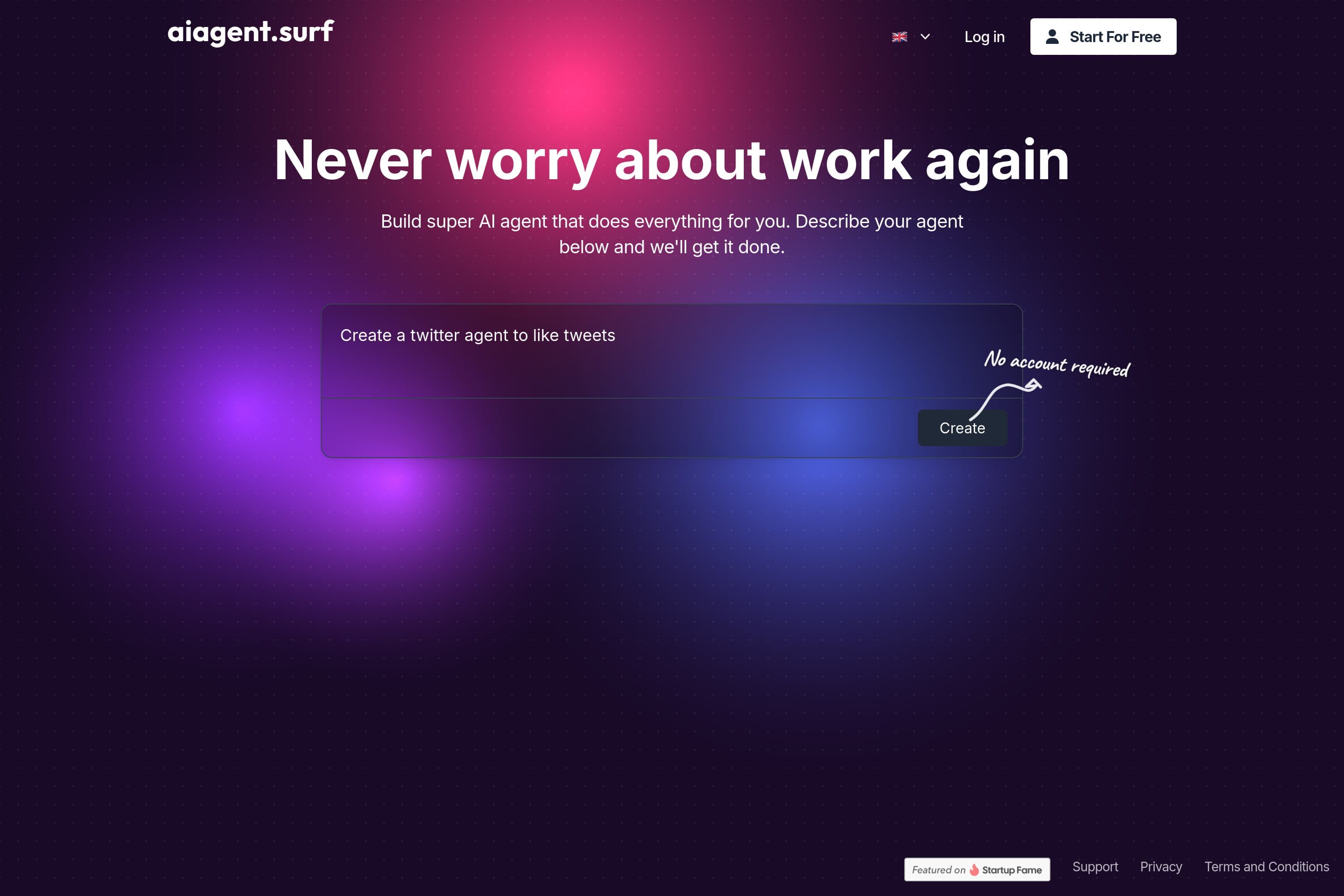 AIAgent.surf - Build high quality AI agent for web - Image 1