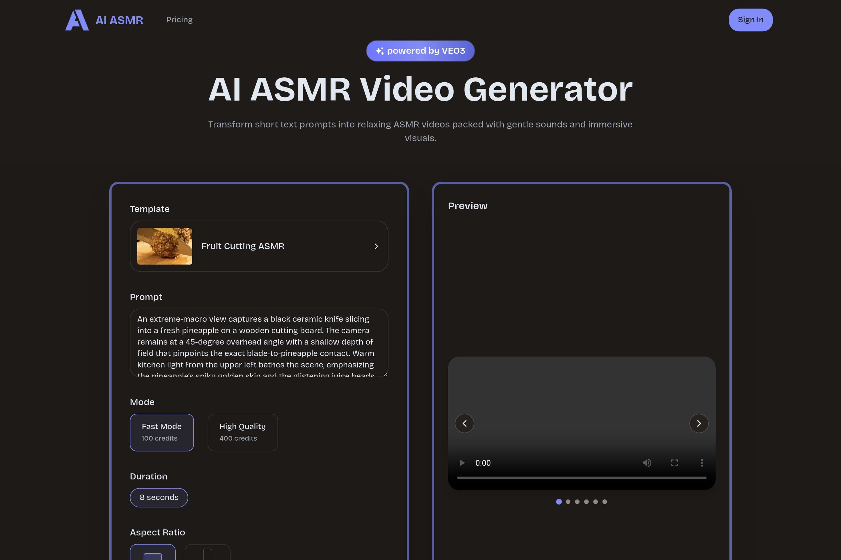 AI ASMR | Create VEO3 Relaxation Videos Online - Image 1