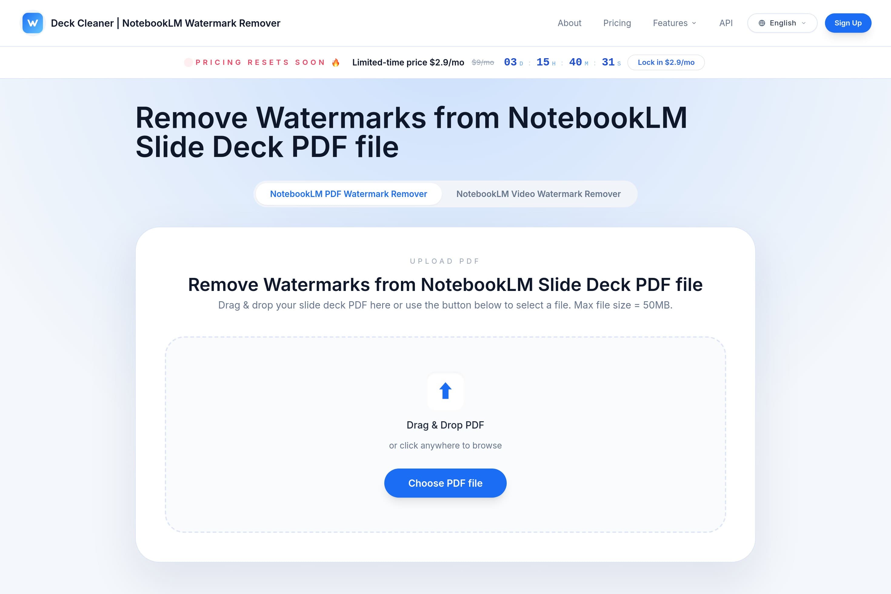 Free NotebookLM Watermark Remover - Clean Your PDFs and videos - Image 1