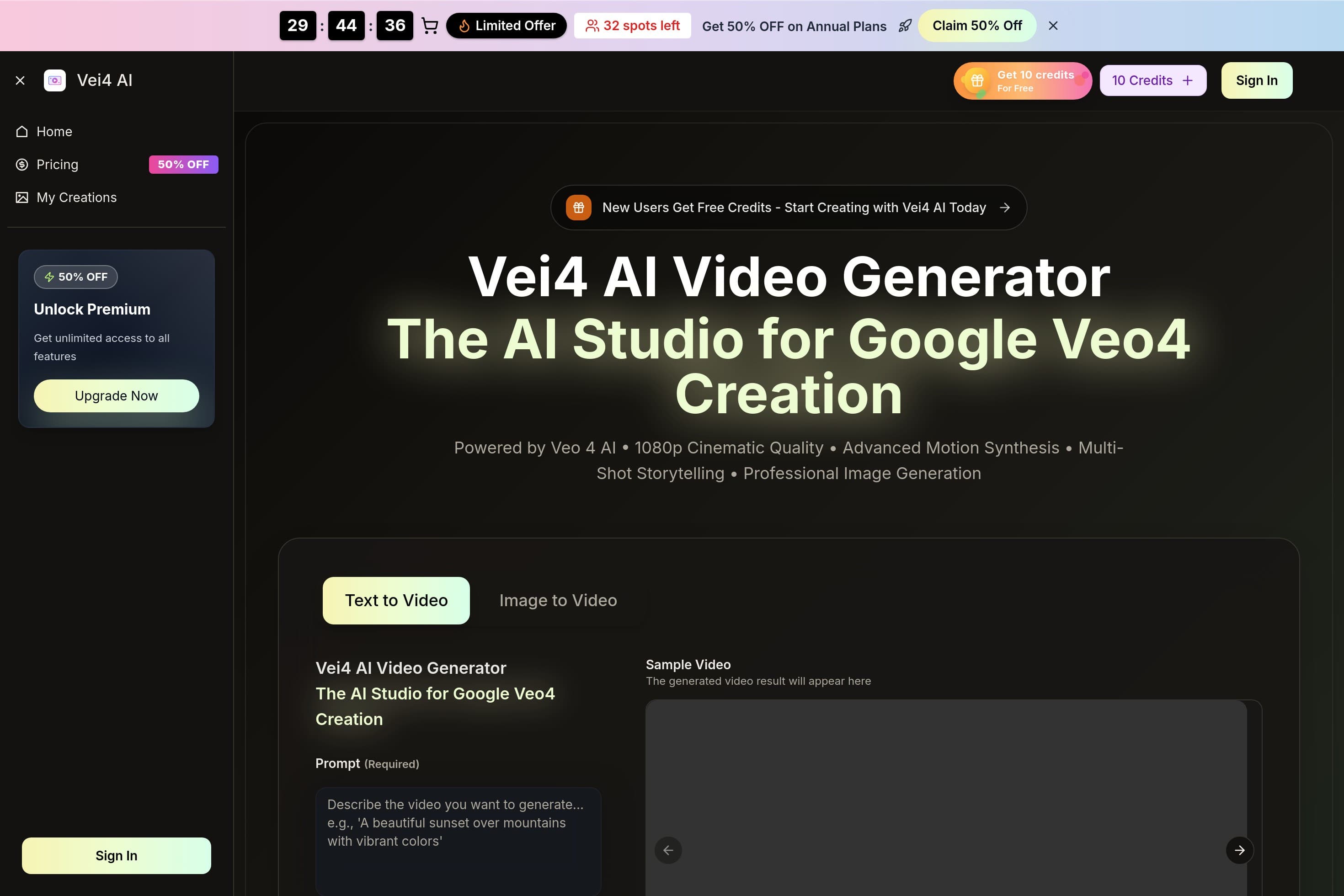Vei4 AI Video - Generate Veo4 AI VIdeo with Sound - Image 1