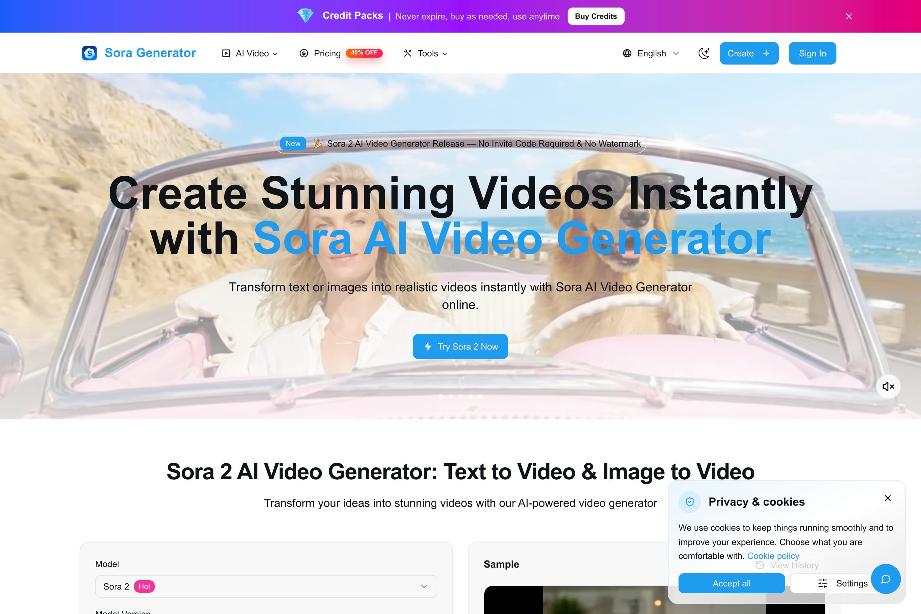 Sora 2 AI Video Generator – Create Cinematic Videos from Text & Images - Image 1