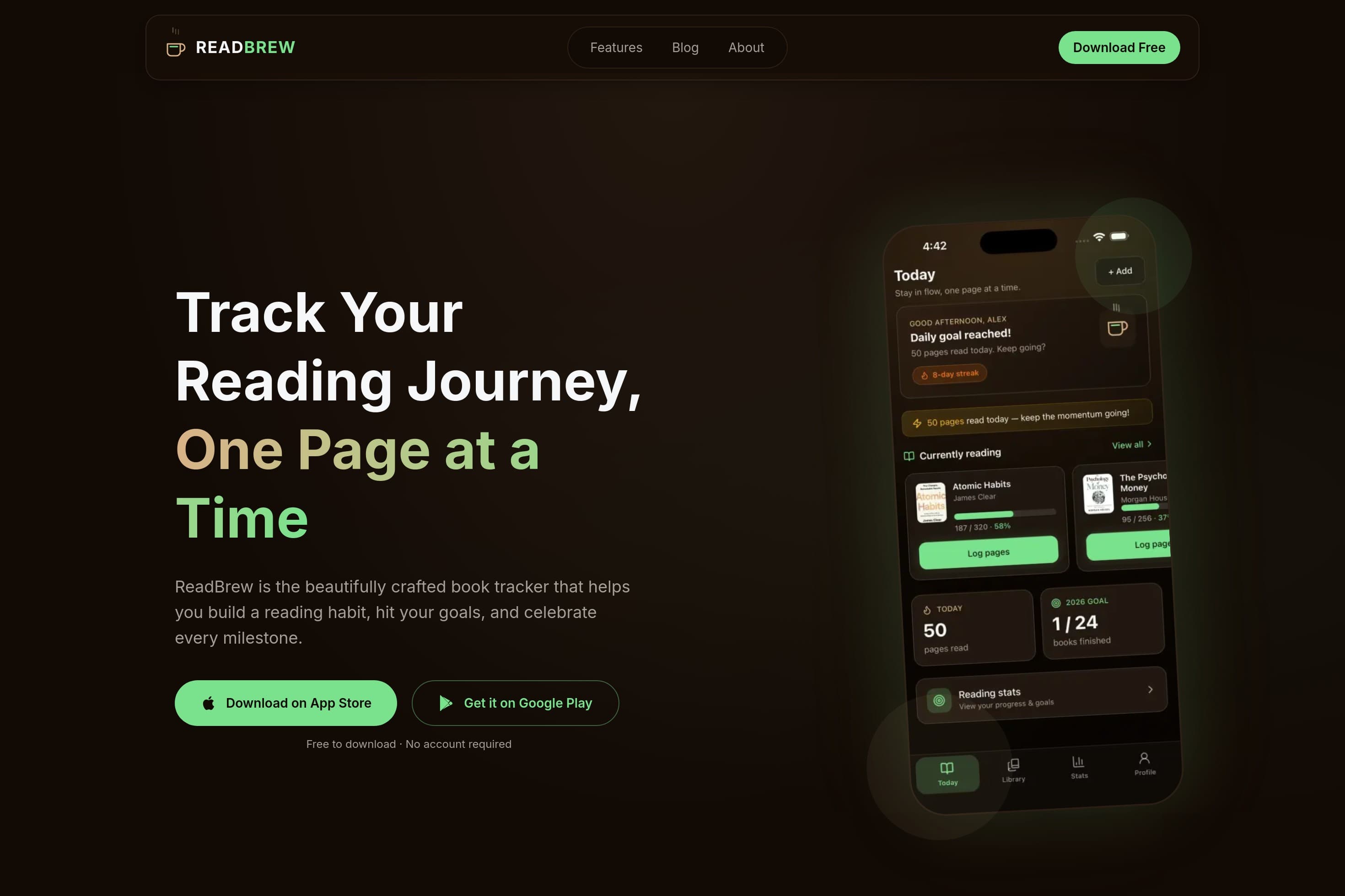 ReadBrew — Track Your Reading Journey, One Page at a Time - Image 1