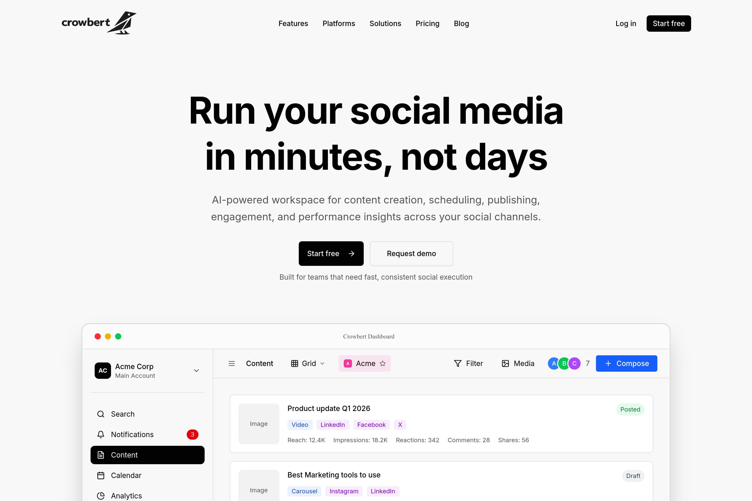 Crowbert - Launch Marketing Campaigns in Minutes - Image 1