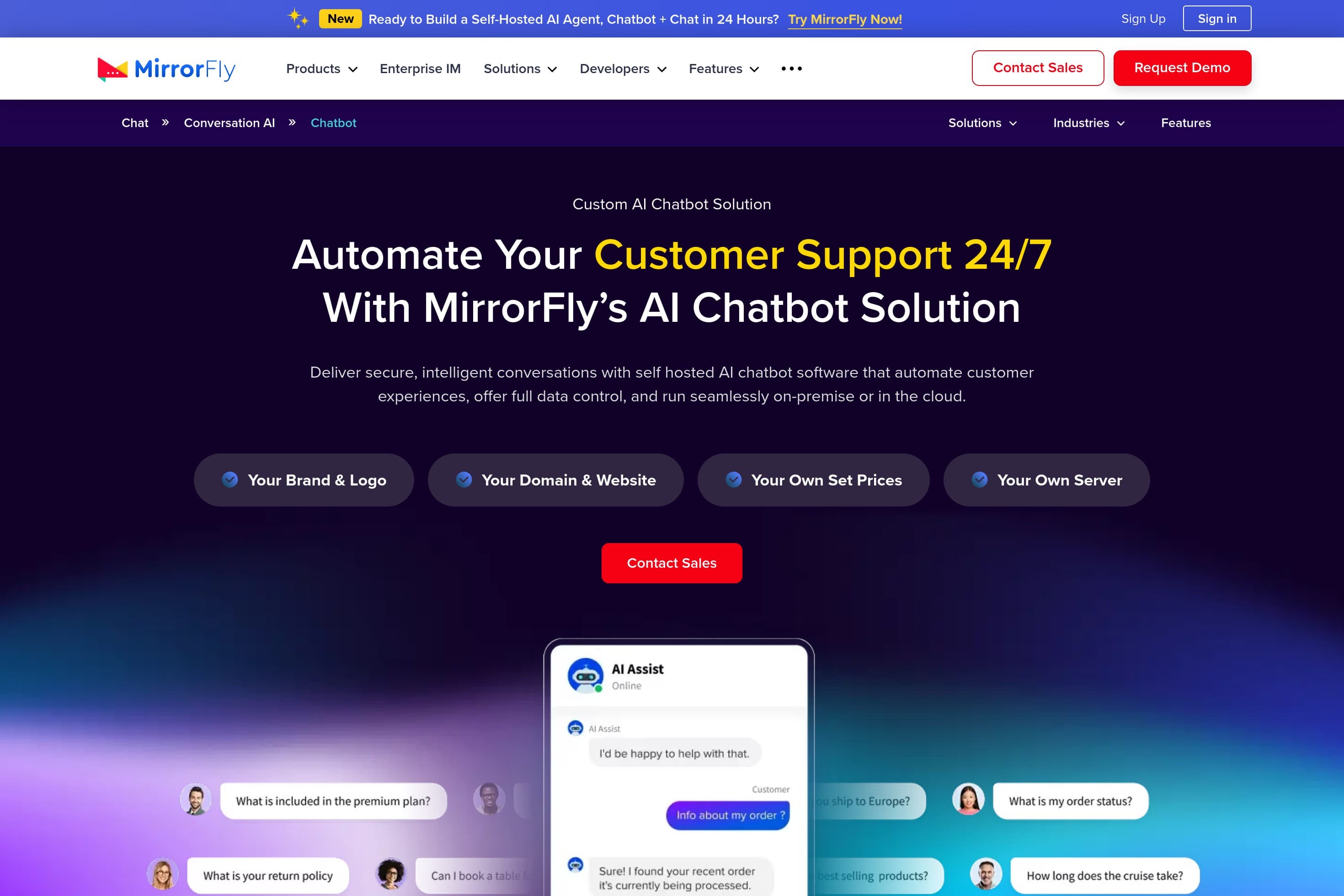 Custom AI Chatbot Solution for Website and App - Image 1