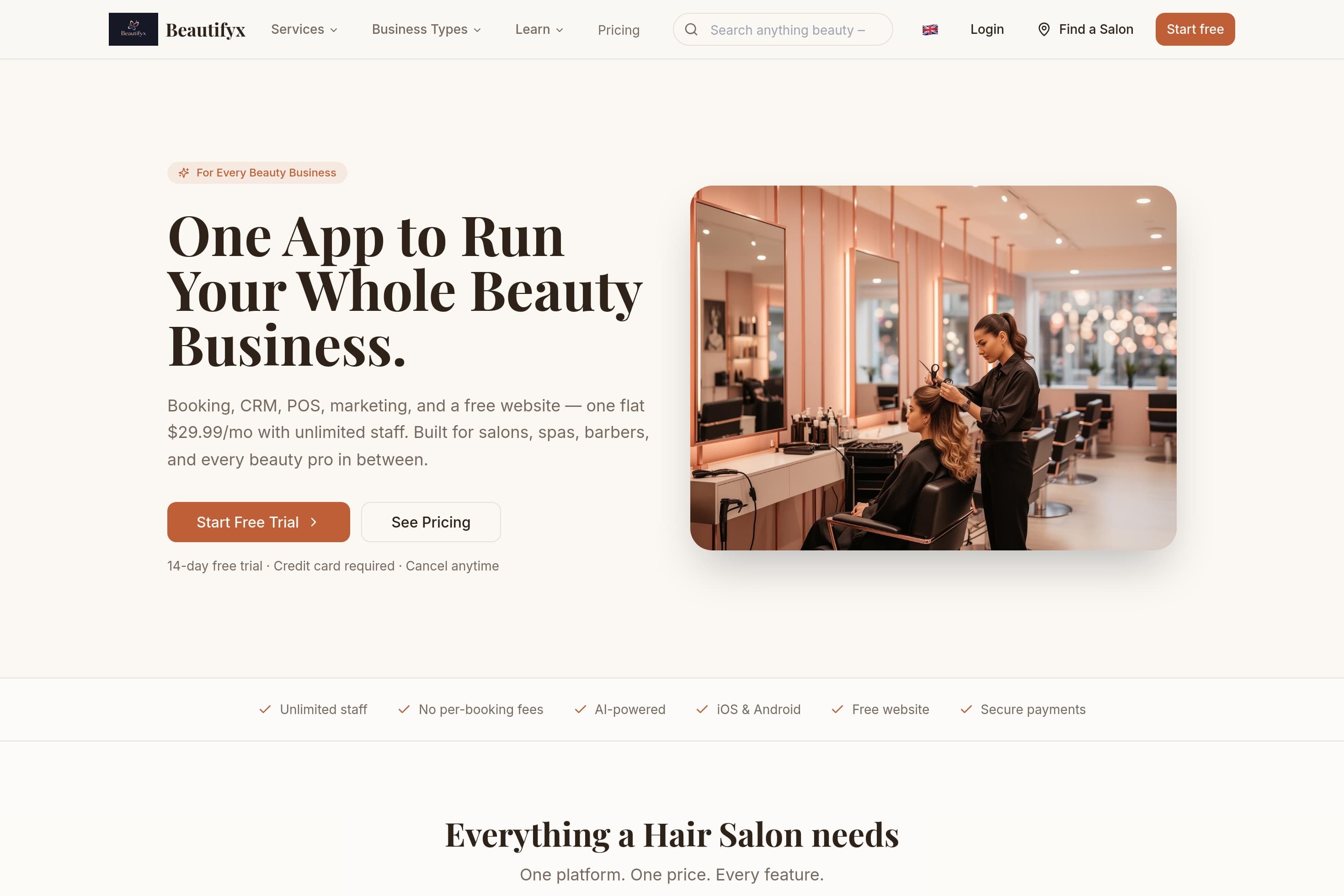 Beautifyx — Salon, Spa & Doula Software - Image 1
