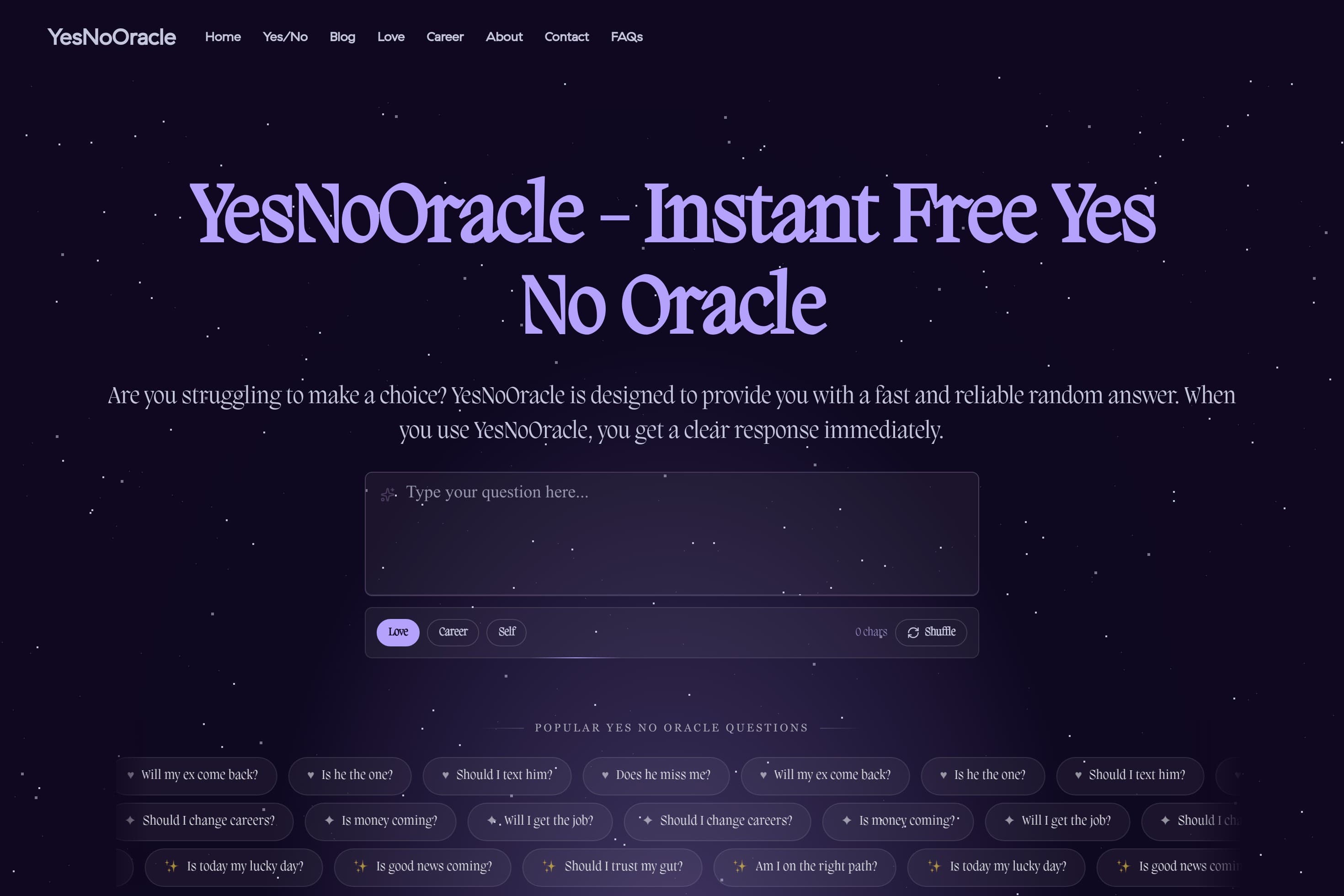YesNoOracle | Instant Free Yes No Oracle Tarot Guidance - Image 1