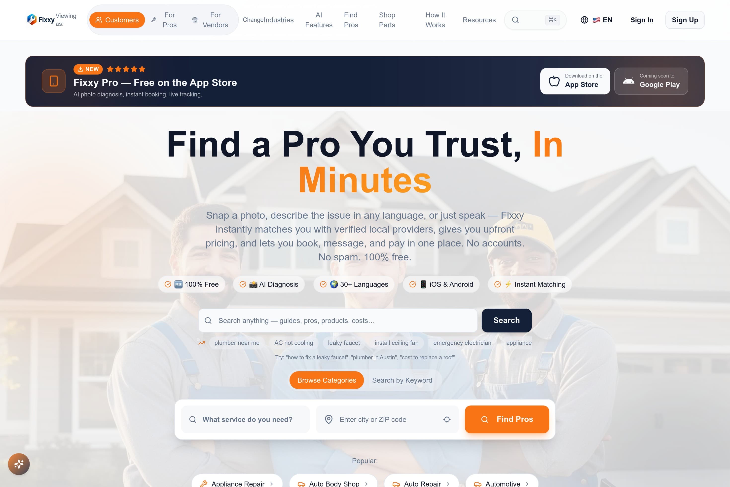 Fixxy - Find Trusted Pros for Any Service - Image 1