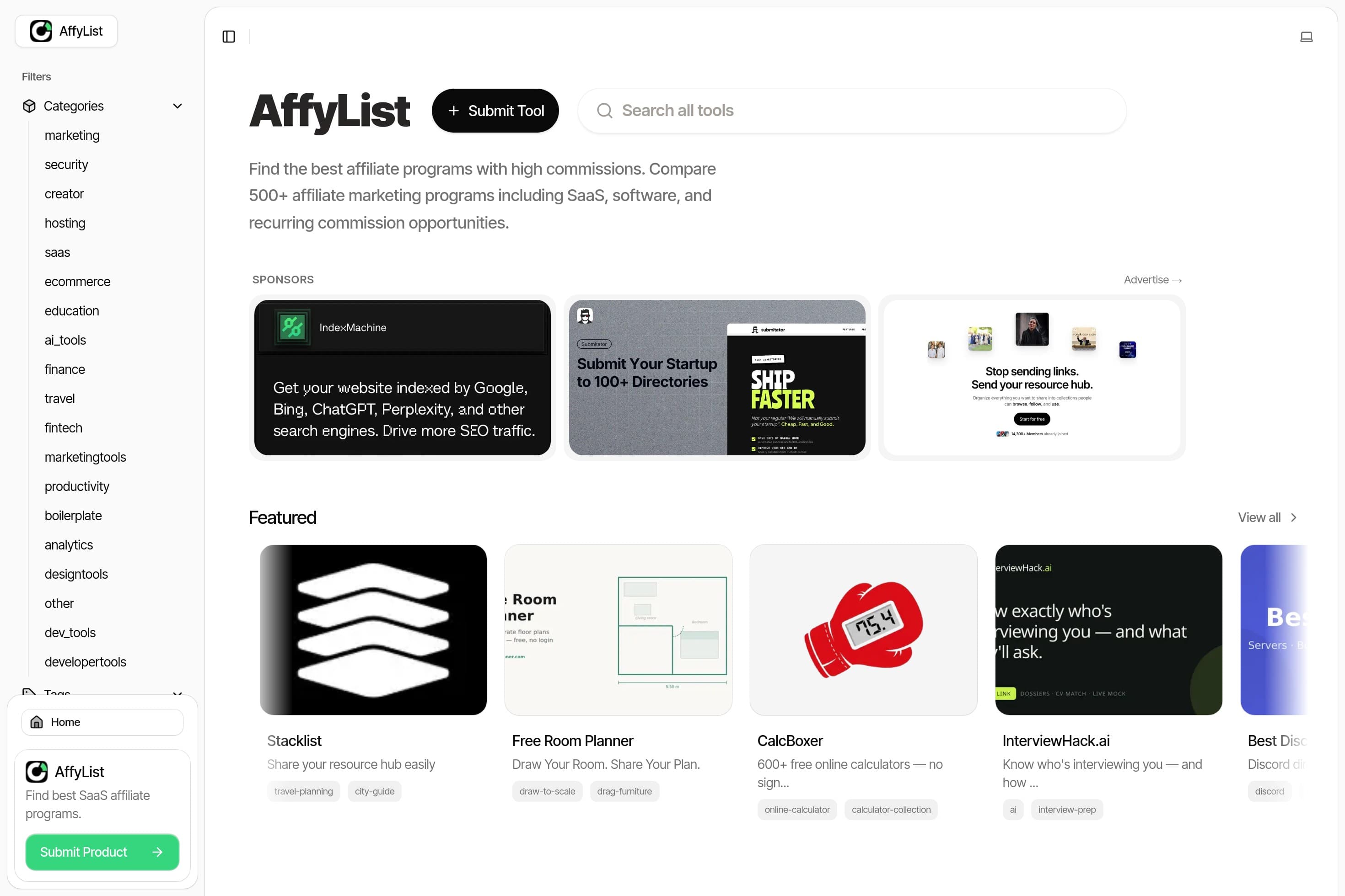AffyList - Best Affiliate Programs Directory 2026 | Find High-Paying Opportunities - Image 1