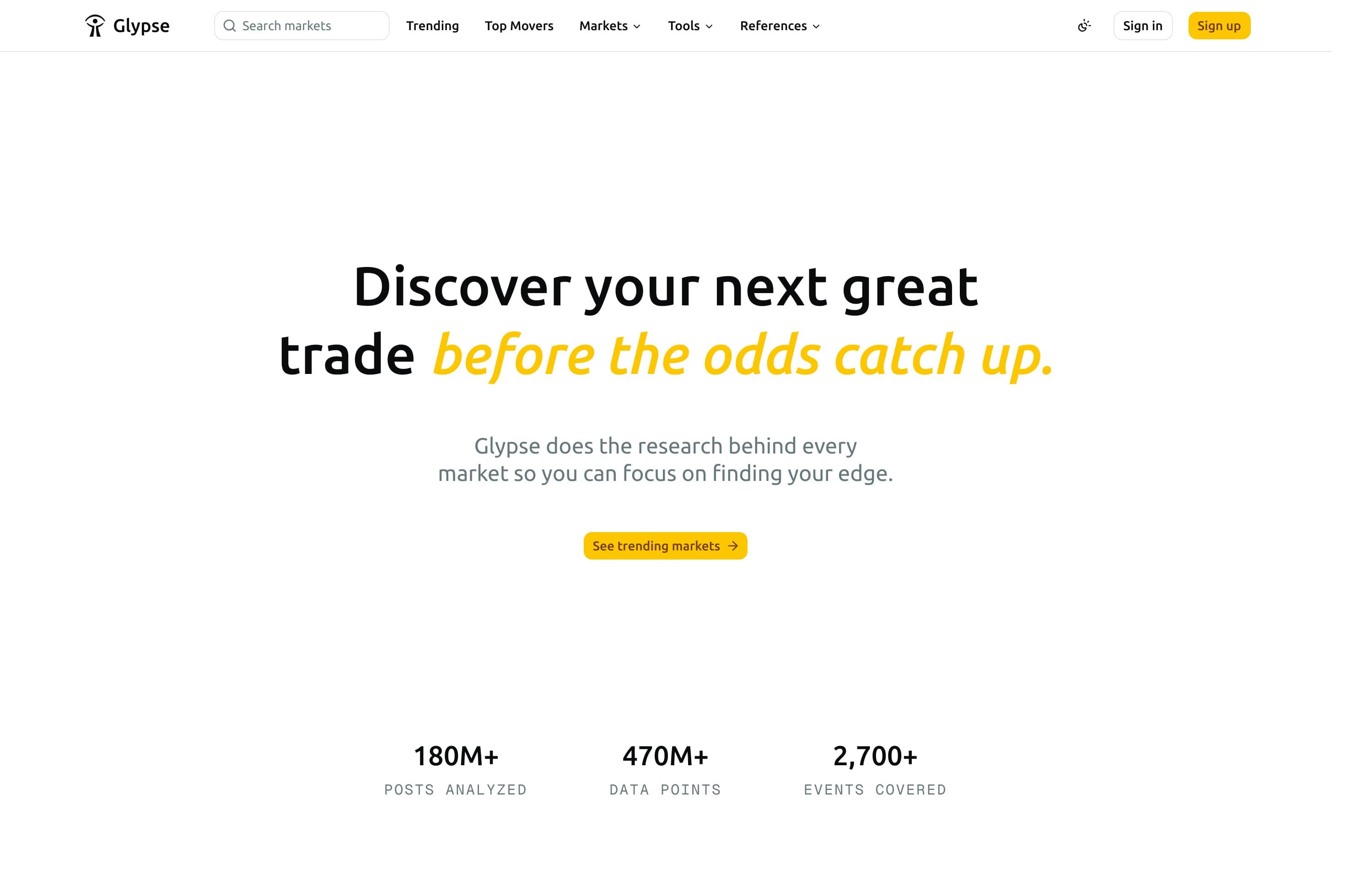 Glypse | The AI research engine for prediction markets - Image 1