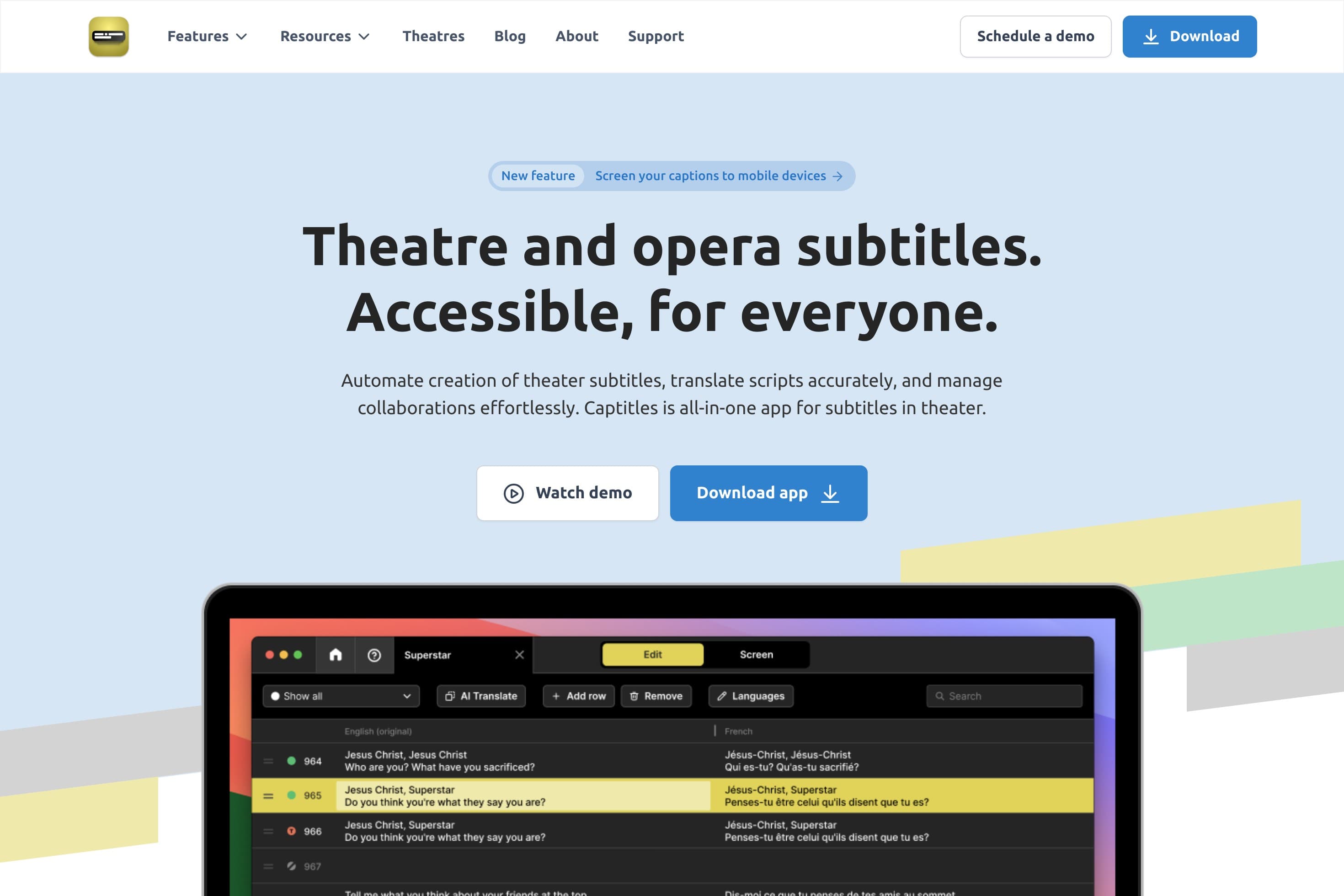 Create, translate and screen subtitles in theatre | Captitles - Image 1