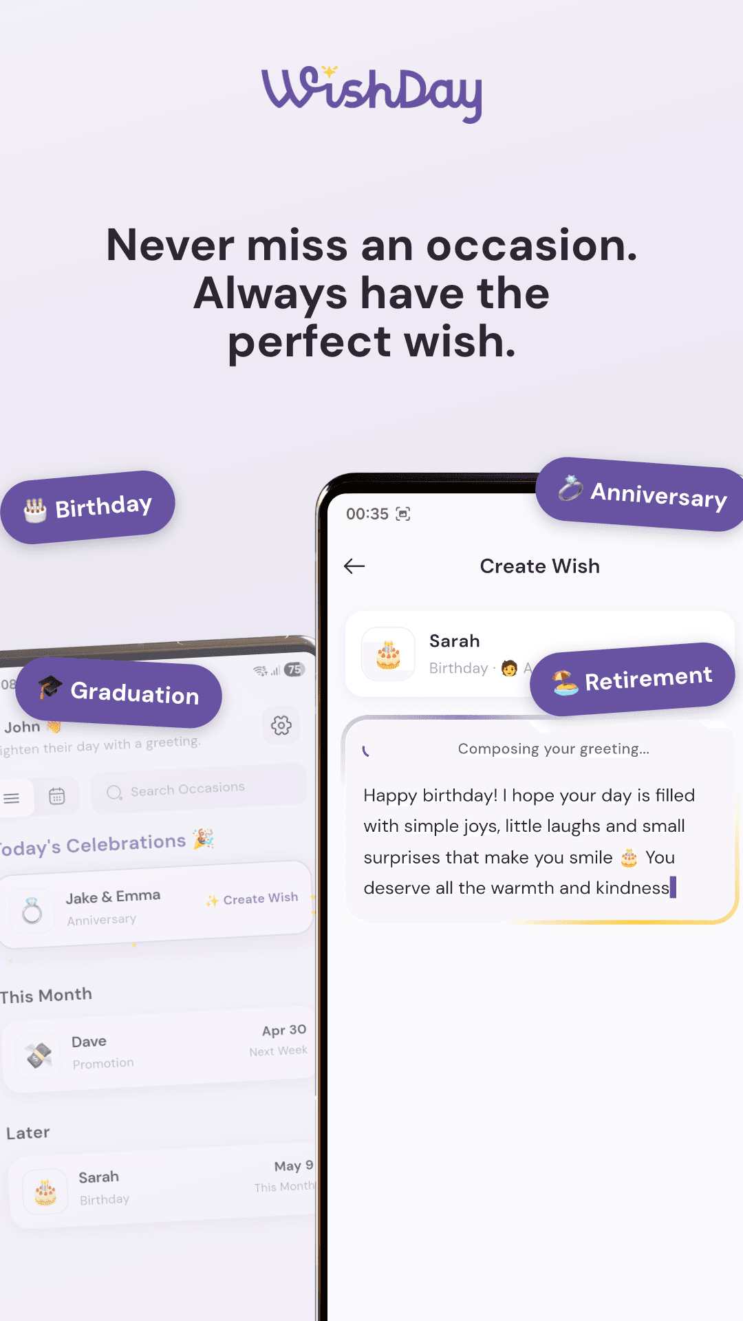 WishDay: AI Birthday Reminder & Calendar App - Image 1